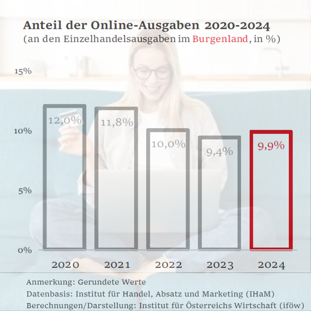 Anteil der Online-Ausgaben 2020 bis 2024