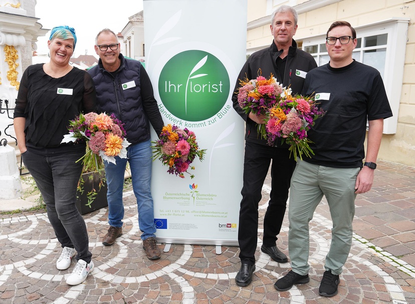 Berufszweigsprecherin Monika Metzner, Landesinnungsmeister KommR Andreas Maly, Fachgruppengeschäftsführer Alexander Kraill und WK-Mitarbeiter Andreas Rauhofer (v. l.) 