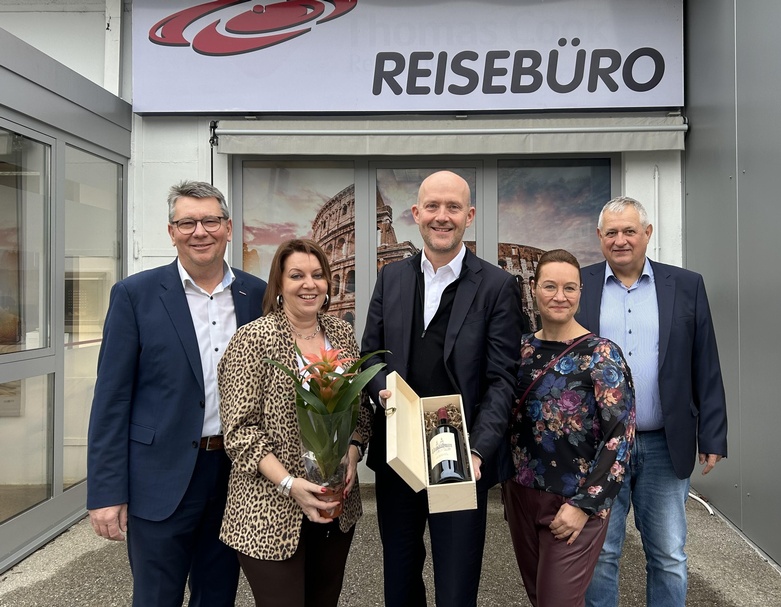 Roman Eder (Obmann der Fachgruppe für das Güterbeförderungsgewerbe), Sandra Horvath, WK-Vizepräsident Martin Horvath, Spartenobmann-Stv. Silke Gruber und Spartenobmann KommR Hans-Dieter Buchinger (v. l.) 