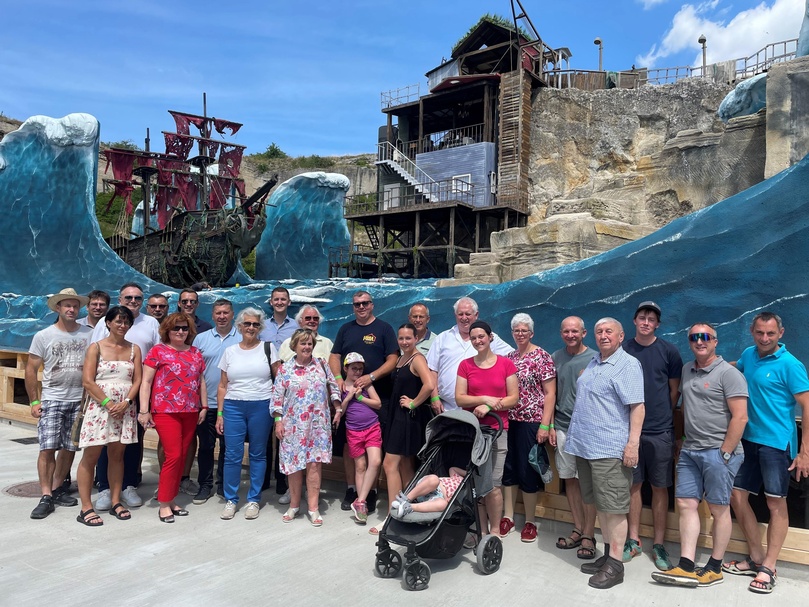 Programmhöhepunkt Besuch des Bühnenbaus im Römersteinbruch: Die Holzbauer aus ganz Österreich waren vom Bühnenbau für die Oper „Der fliegende Holländer“ im Römersteinbruch von St. Margarethen sehr begeistert.