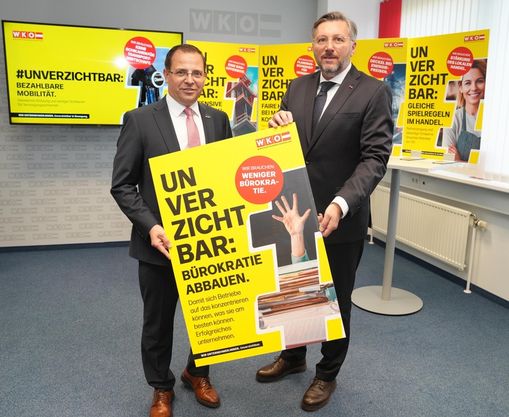 Wirtschaftskammerpräsident Andreas Wirth und WK-Direktor Harald Schermann (v. l.)