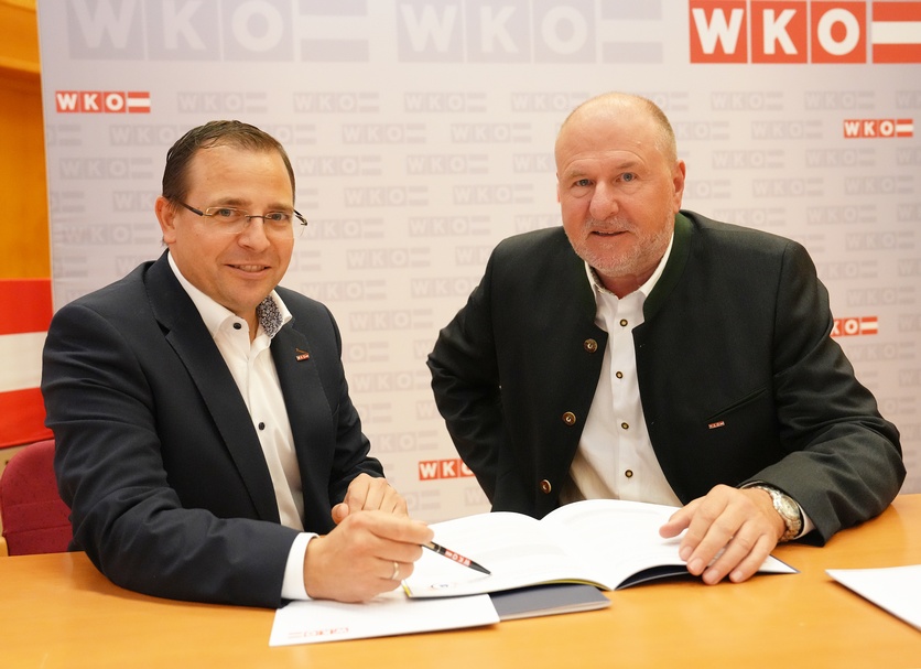 Präsifent Wirth und Spartenobmann Putz