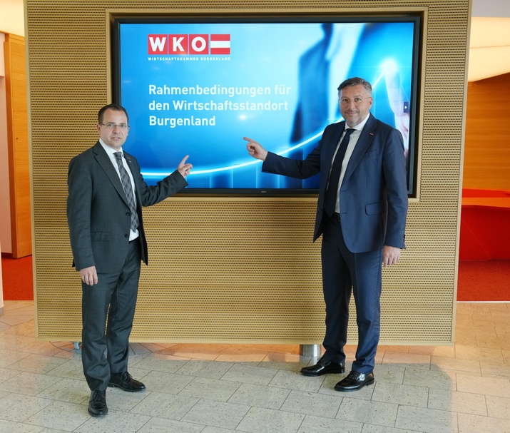 Wirtschaftskammerpräsident Mst. Andreas Wirth und Wirtschaftskammerdirektor Harald Schermann (v. l.) 
