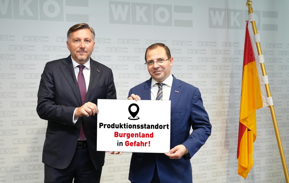 Wirtschaftskammerdirektor Dr. Harald Schermann und Wirtschaftskammerpräsident Mst. Andreas Wirth  (v. l.). 