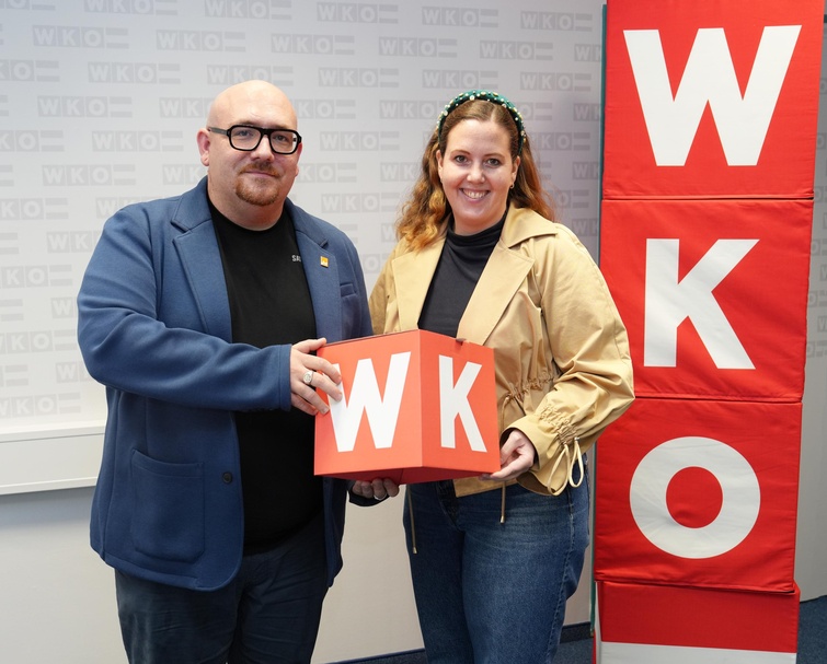 Der neue Obmann der JW Burgenland, Florian Piff, und seine Vorgängerin Bea Ulreich