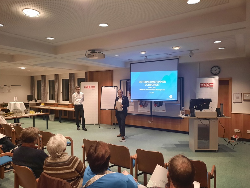 Unternehmer:innenvorsorge Vortrag Bezirksstelle Hermagor
