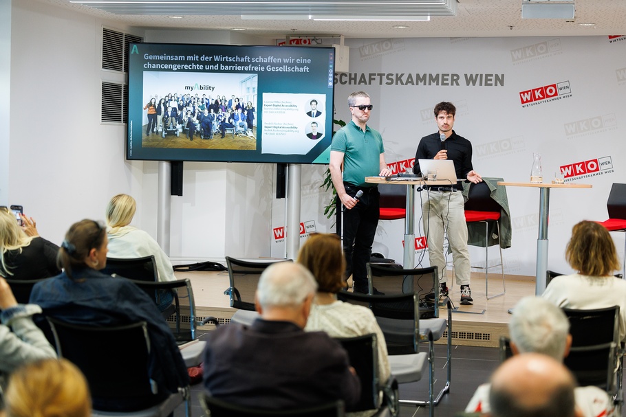 Bilder vom Charta der Vielfalt Get-together am 15.5.2024: Digitales Barrierefreiheitsgesetz