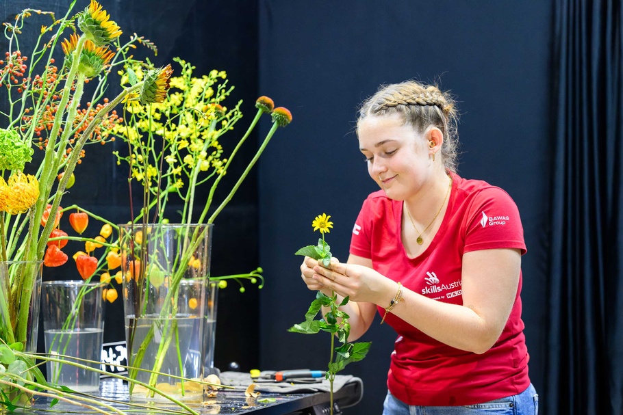 Julia Gschwandtner beim Wettbewerb der WorldSkills 2026