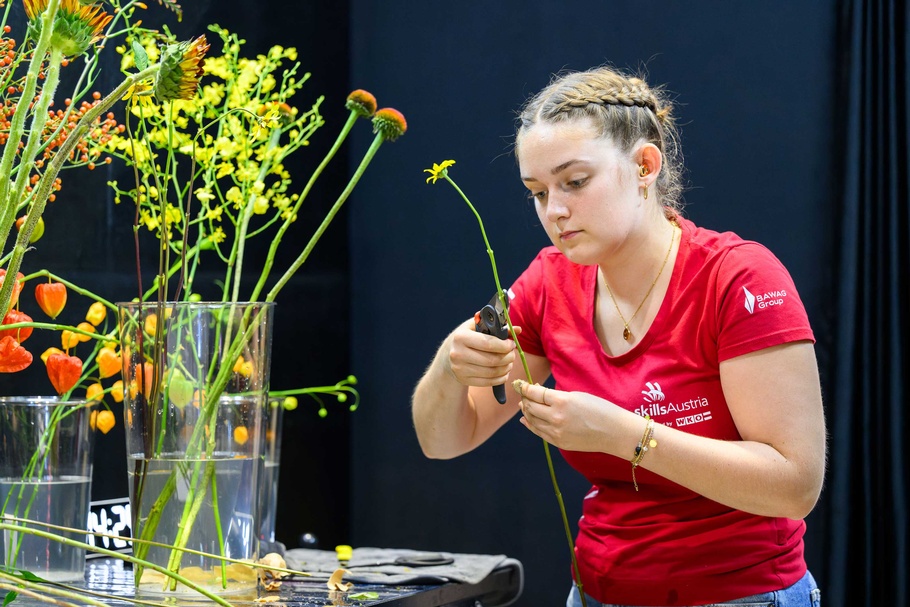 Julia Gschwandtner beim Wettbewerb der WorldSkills 2026