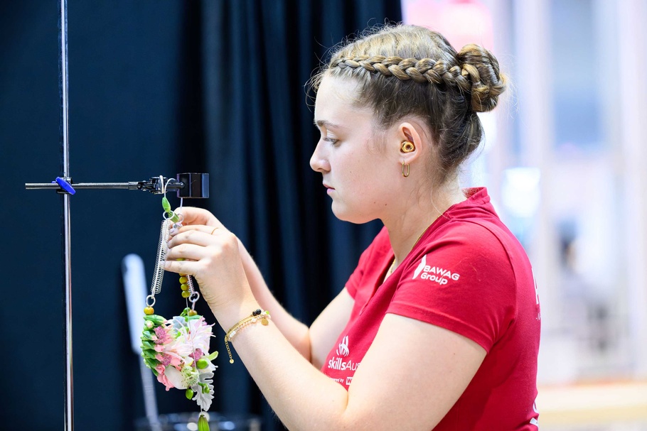 Julia Gschwandtner beim Wettbewerb der WorldSkills 2026