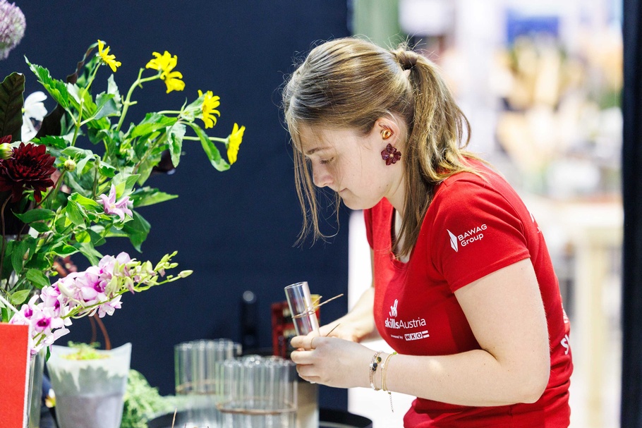 Julia Gschwandtner beim Wettbewerb der WorldSkills 2026