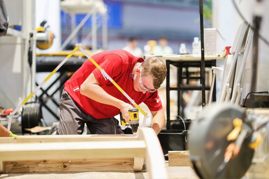 Das Team der Gartengestalter beim Wettbewerb der WorldSkills 2026