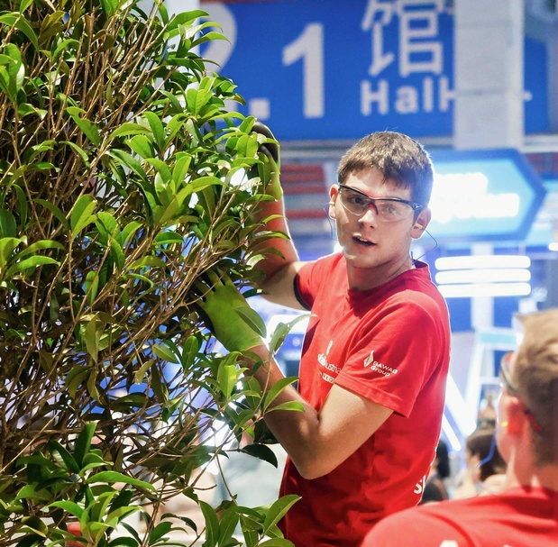 Das Team der Gartengestalter beim Wettbewerb der WorldSkills 2026
