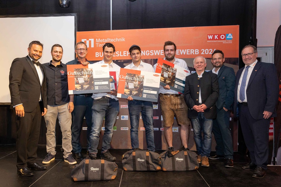 Teilnehmer des Bundeslehrlingswettbewerbs der Metalltechniker 2024