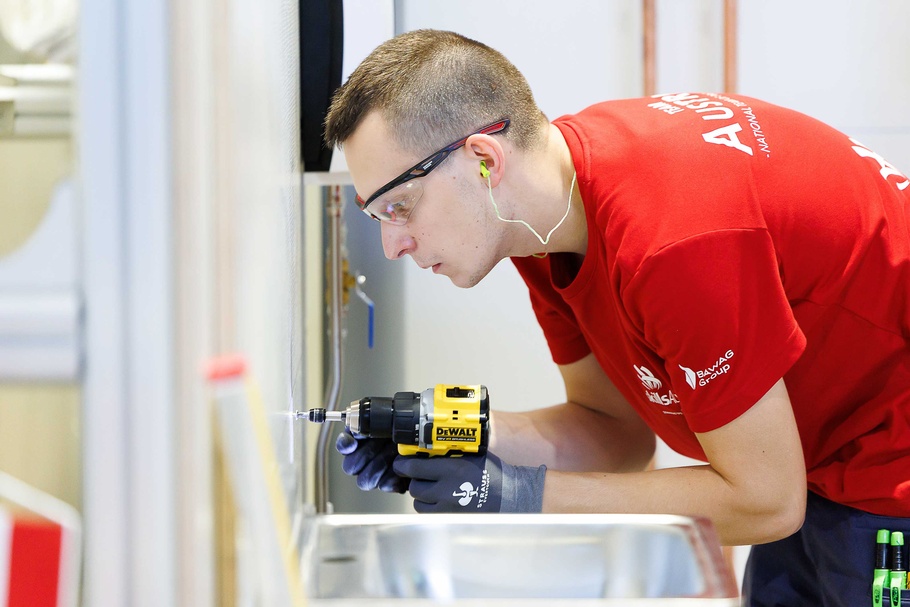 Marcel Riener bei den WorldSkills 2026 in Shanghai