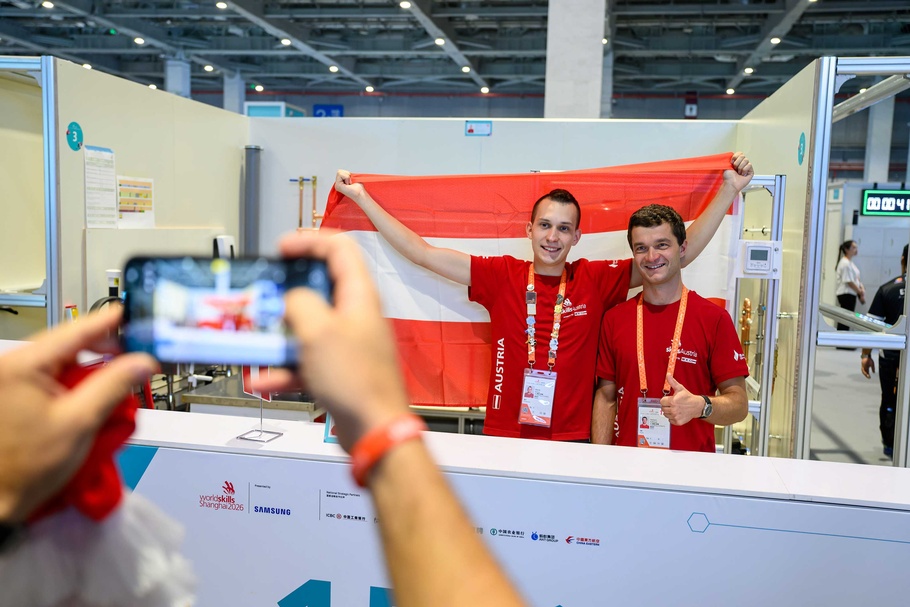 Marcel Riener bei den WorldSkills 2026 in Shanghai