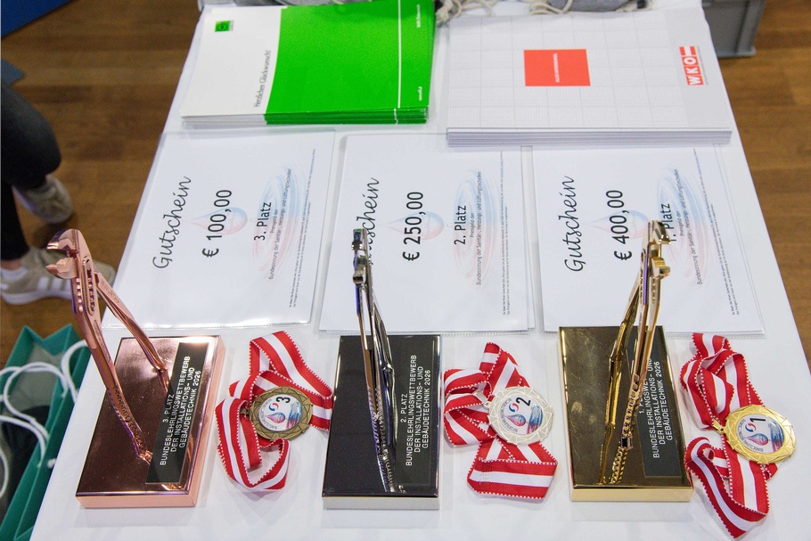 Siegerehrung der Gewinner des Bundeslehrlingswettbewerb Installations- & Gebäudetechnik 2026