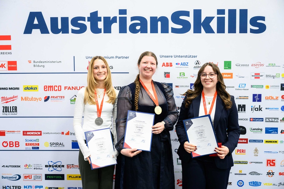 Die Gewinnerinnen der AustrianSkills 2025 im Beruf Verkauf