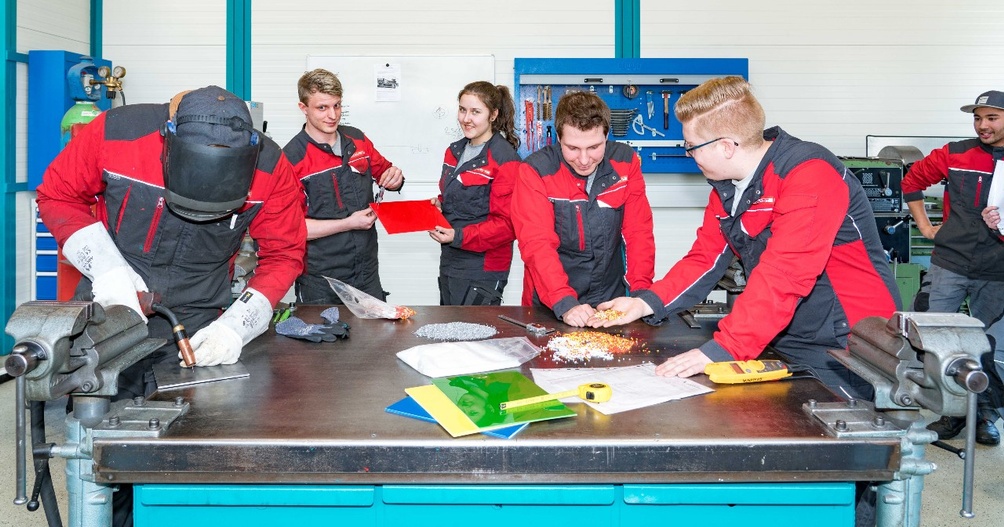 Lehrlinge während der Ausbildung