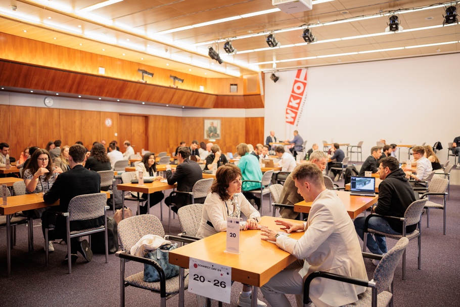 Saal in der WKÖ mit Teilnehmer:innen am Connect Day