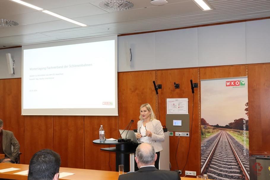 Person hält einen Vortrag