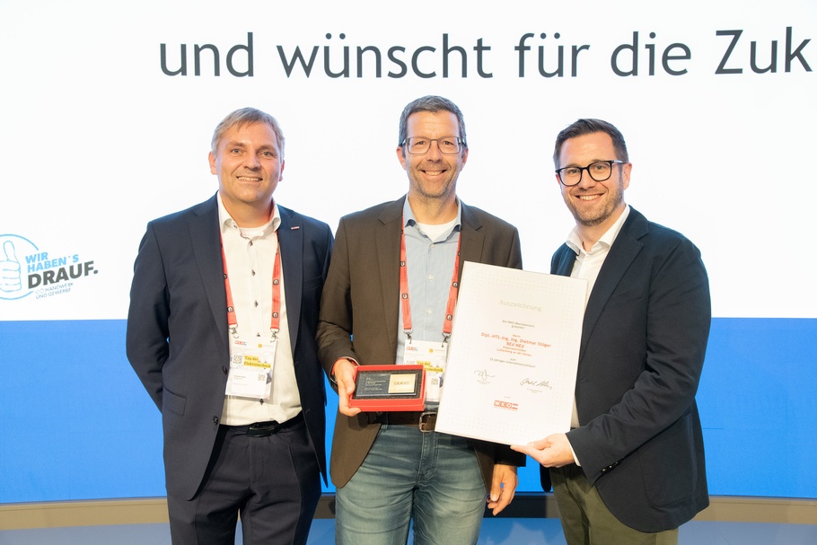 v.l.: Innungsmeister Stephan Preishuber, Dietmar Stöger, Markus Redl (Obmann der Sparte Gewerbe und Handwerk)