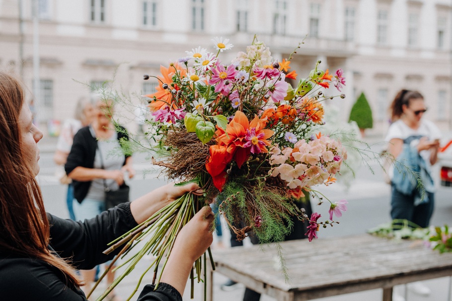 Flashmob der Floristen