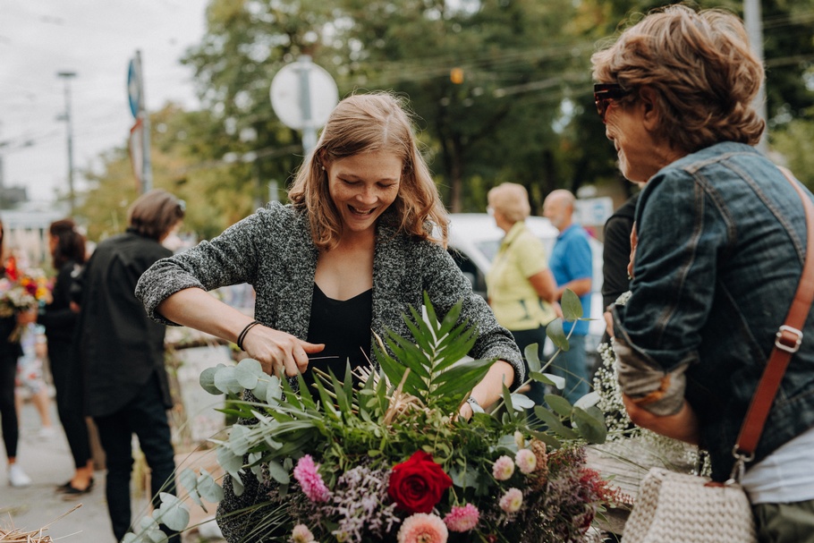 Flashmob der Floristen
