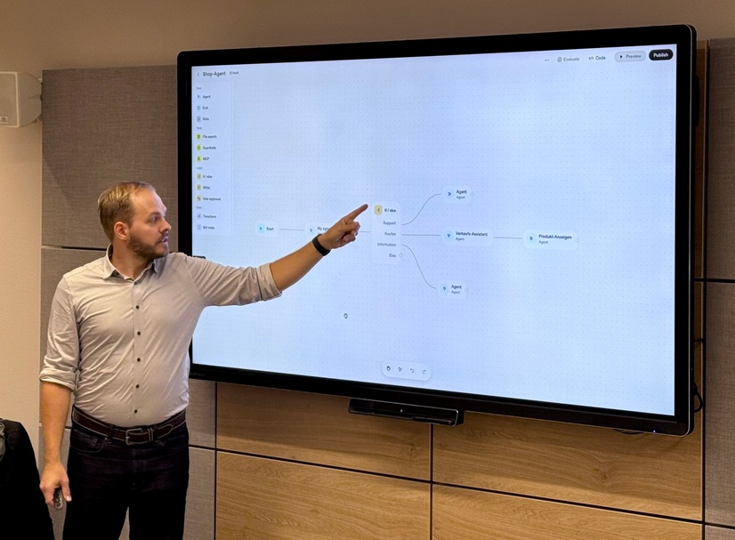 Vortragender beim Workshop Automatisation mit Künstlicher Intelligenz