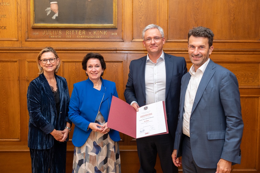 Vier Wiener Industrieunternehmen für jahrzehntelange Mitgliedschaft geehrt