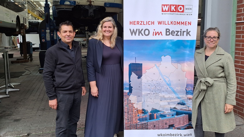 Businesstreffen Floridsdorf: Robert Bartonek, Katharina Graber, Barbara Haindl 