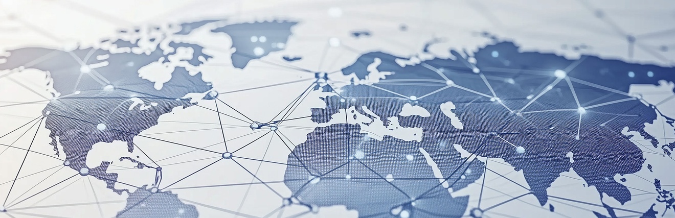 Symbolbild für Netzwerken mit Text: Austria ist überall