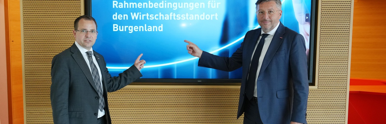 Wirtschaftskammerpräsident Mst. Andreas Wirth und Wirtschaftskammerdirektor Harald Schermann (v. l.) 