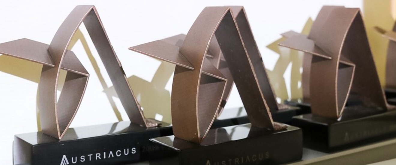 Siegertrophäe des österreichischen Bundeswerbepreises