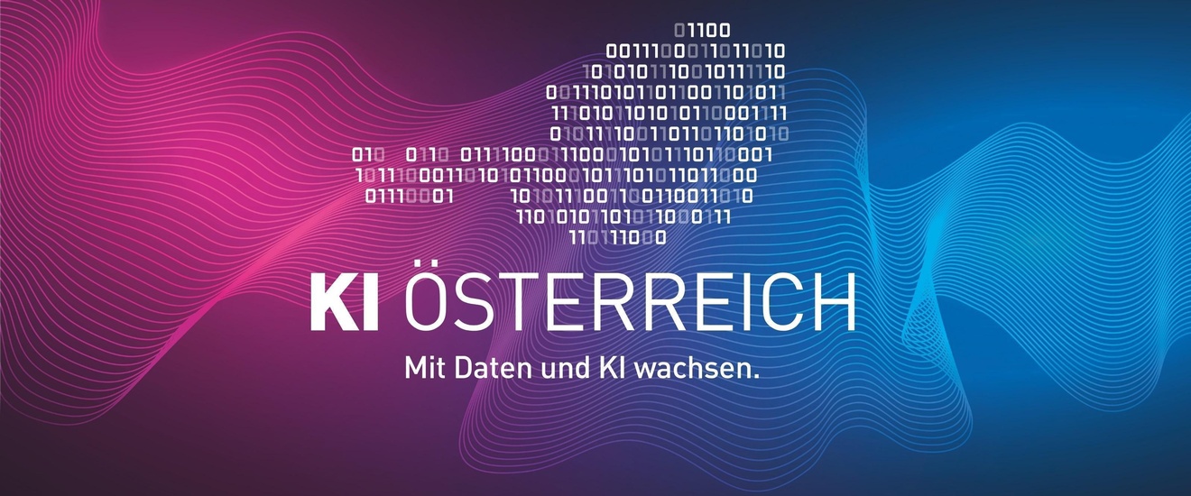 Schriftzug-Logo KI Österreich: Mit Daten und KI wachsen