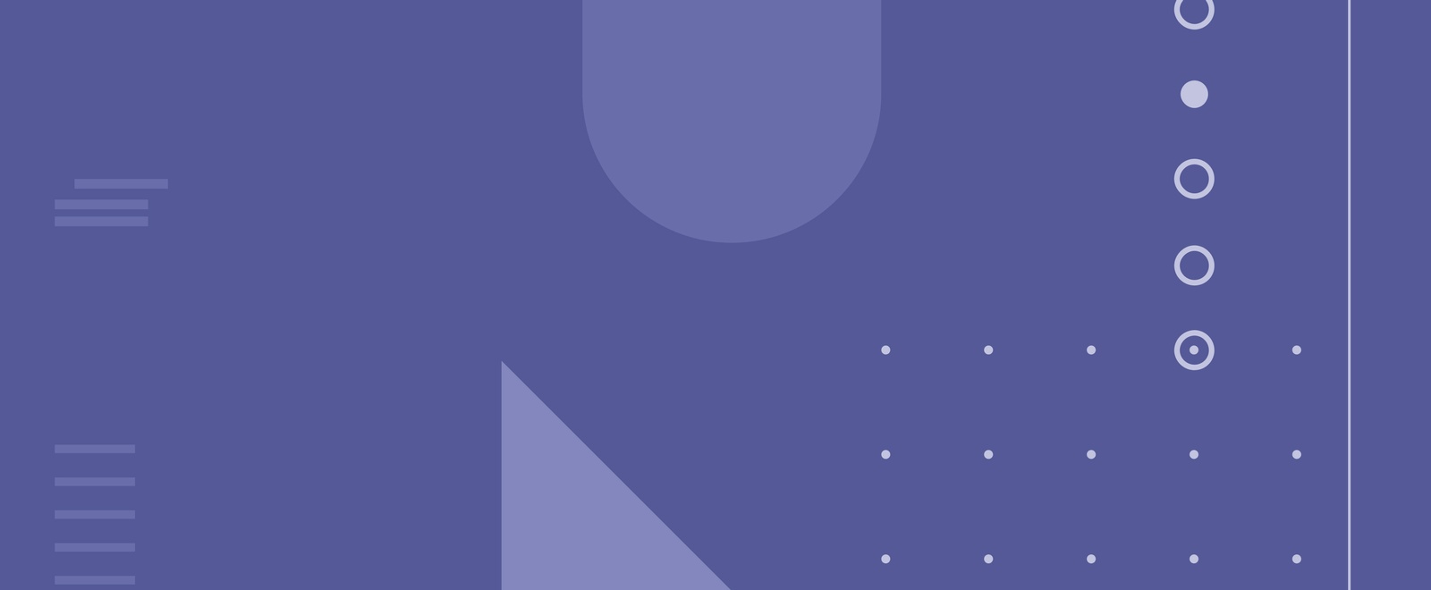 Hintergrund-Sujet mit kleinen grafischen Elementen wie Kreisen und Quadraten