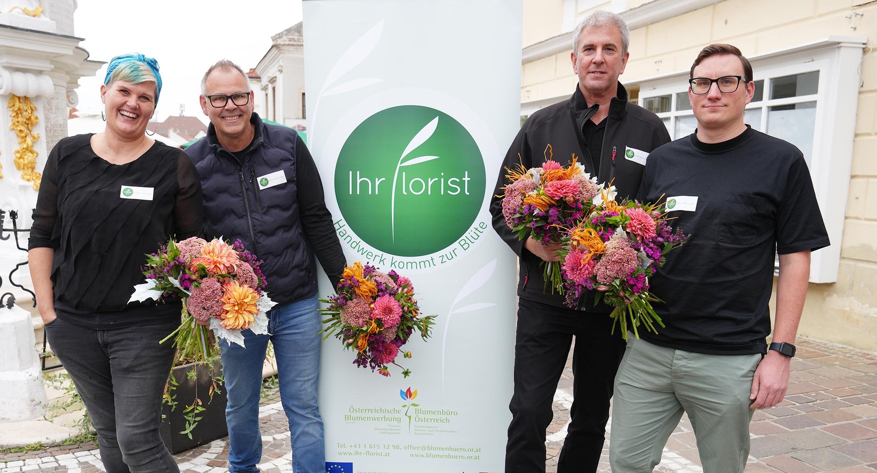 Berufszweigsprecherin Monika Metzner, Landesinnungsmeister KommR Andreas Maly, Fachgruppengeschäftsführer Alexander Kraill und WK-Mitarbeiter Andreas Rauhofer (v. l.) 