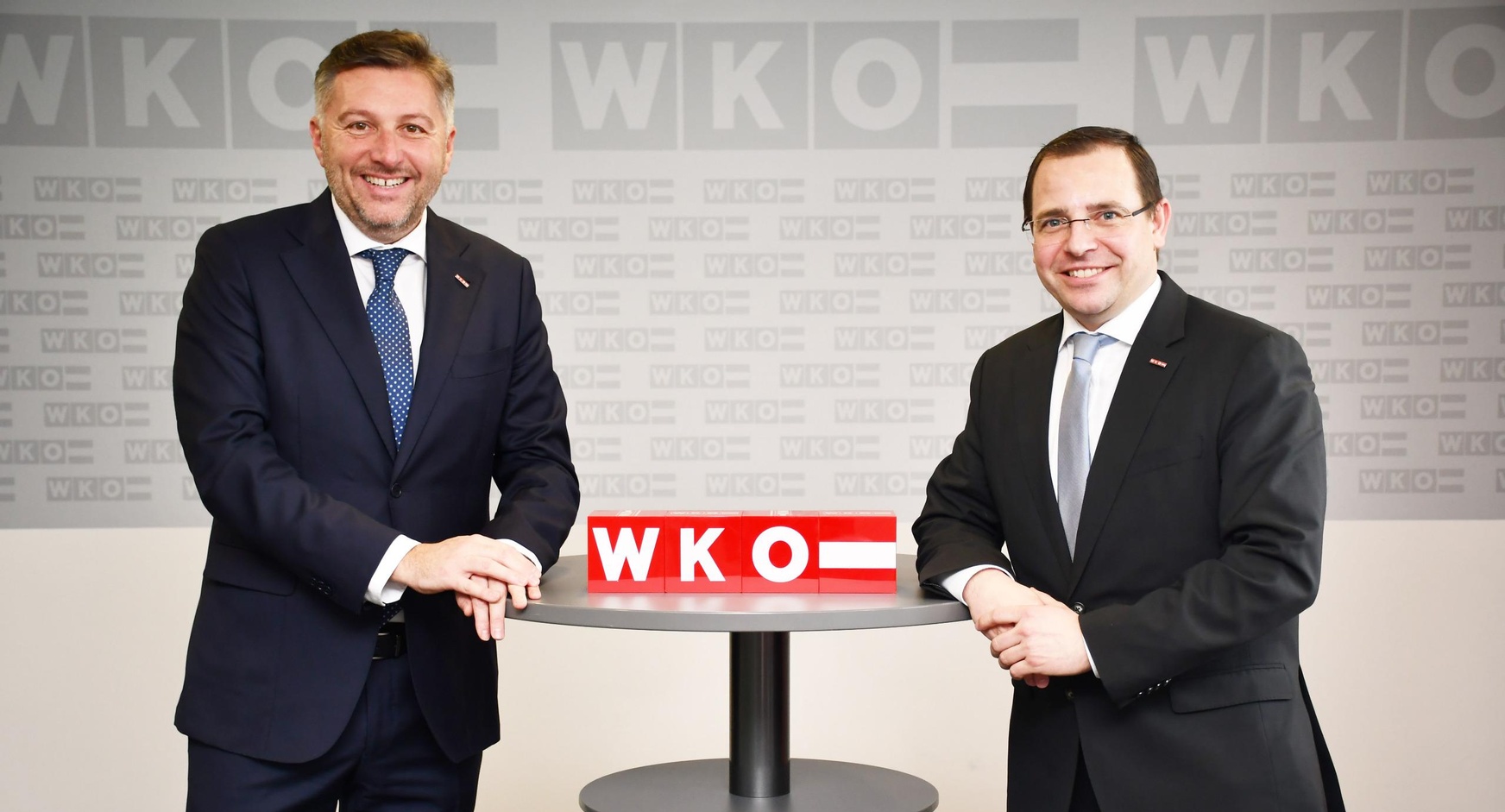 Wirtschaftskammerdirektor Harald Schermann und Wirtschaftskammerpräsident Andreas Wirth (v. l.). 