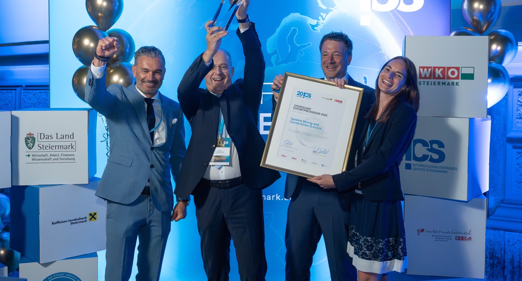 Exportpreissieger 2025 in den Kateogorien Kleinbetriebe, KMU und Großbetriebe