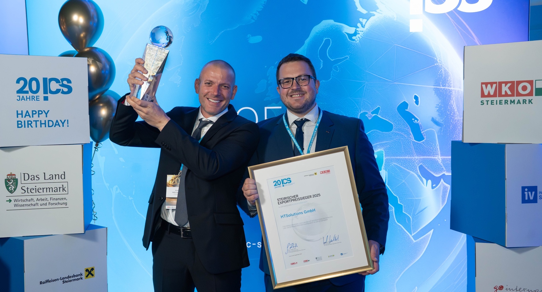 Exportpreissieger 2025 in den Kateogorien Kleinbetriebe, KMU und Großbetriebe