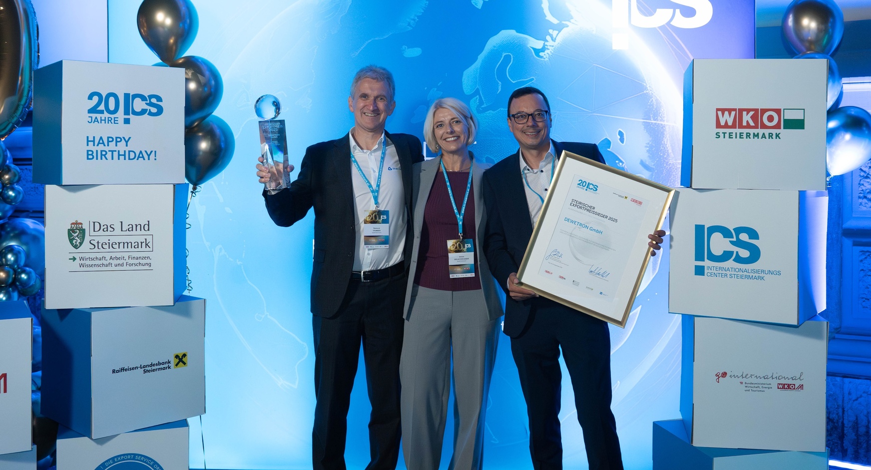 Exportpreissieger 2025 in den Kateogorien Kleinbetriebe, KMU und Großbetriebe