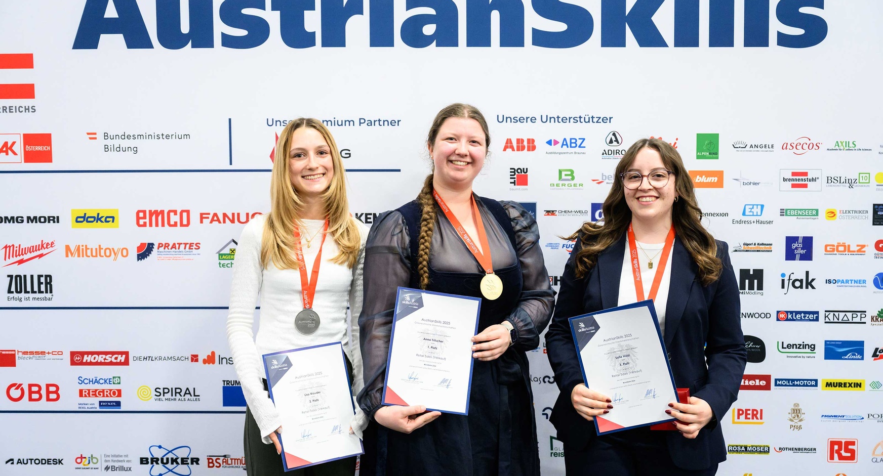 Die Gewinnerinnen der AustrianSkills 2025 im Beruf Verkauf