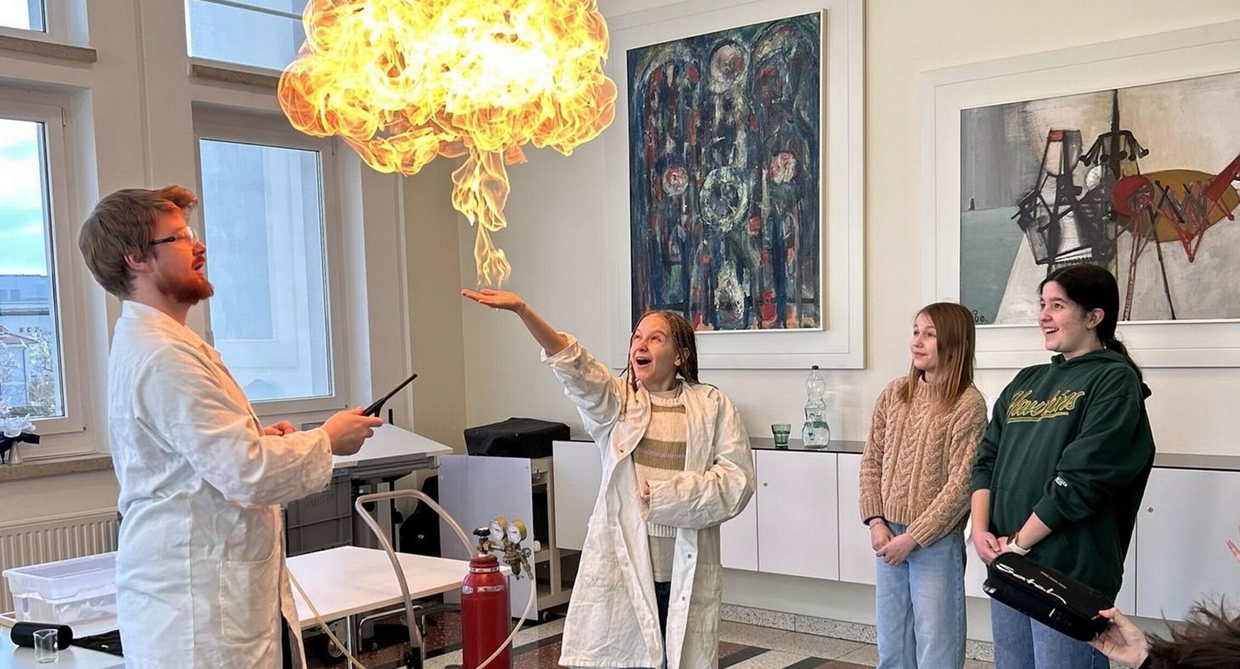 Mathias Bergthaler, Lia Mayer, Anna Hofherr und Emma Szemelliker (v. l.). 
