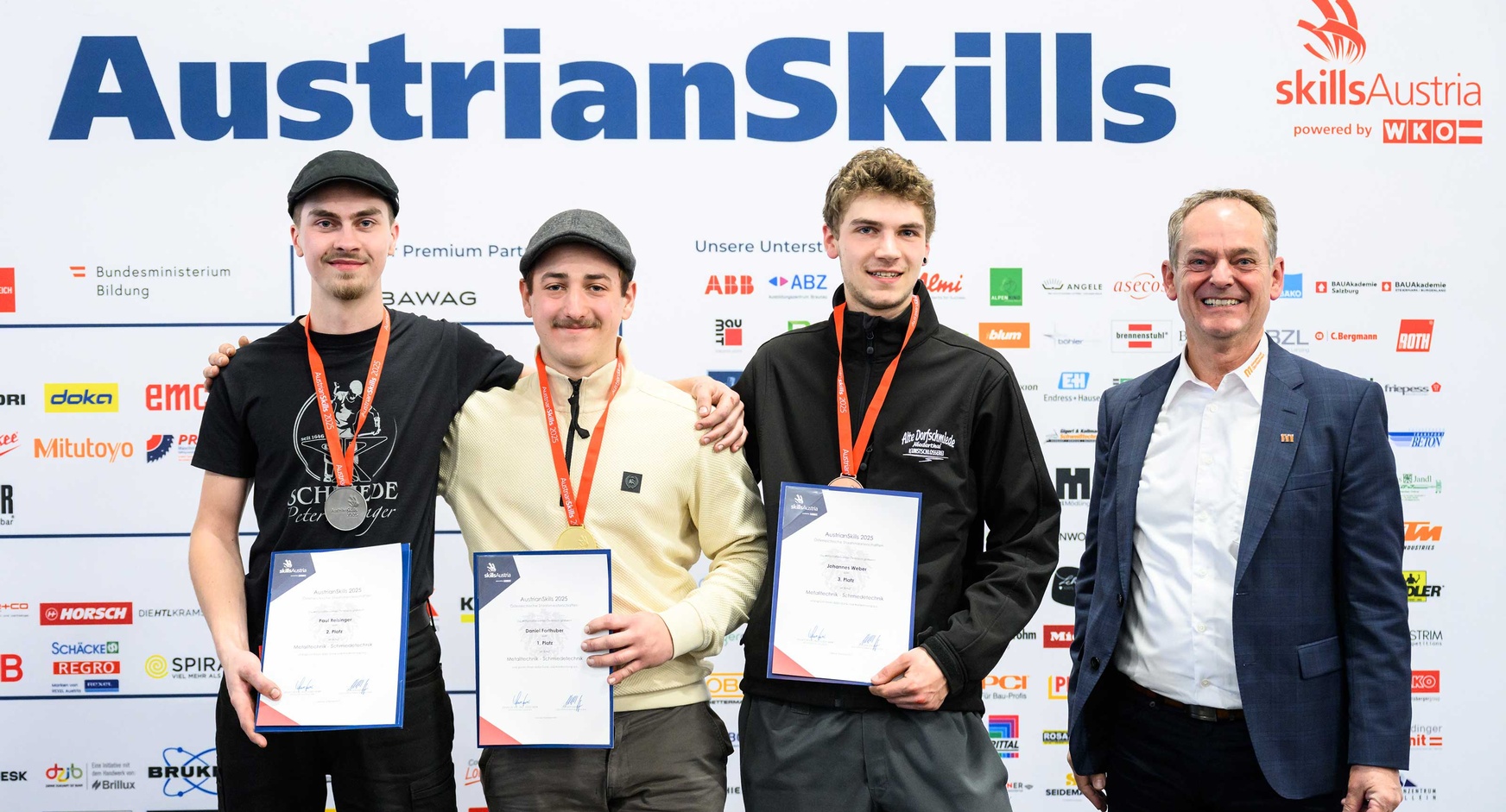 Gewinner der AustrianSkills 2025 in den Berufen der Metalltechnik