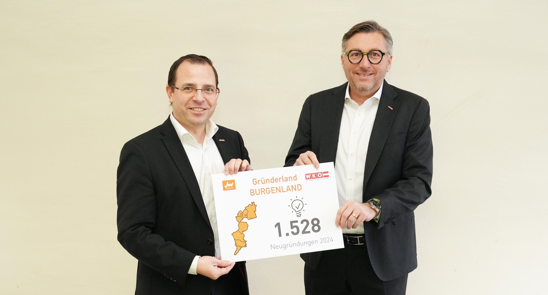 Wirtschaftskammerpräsident Andreas Wirth und Wirtschaftskammerdirektor Harald Schermann (v. l.).