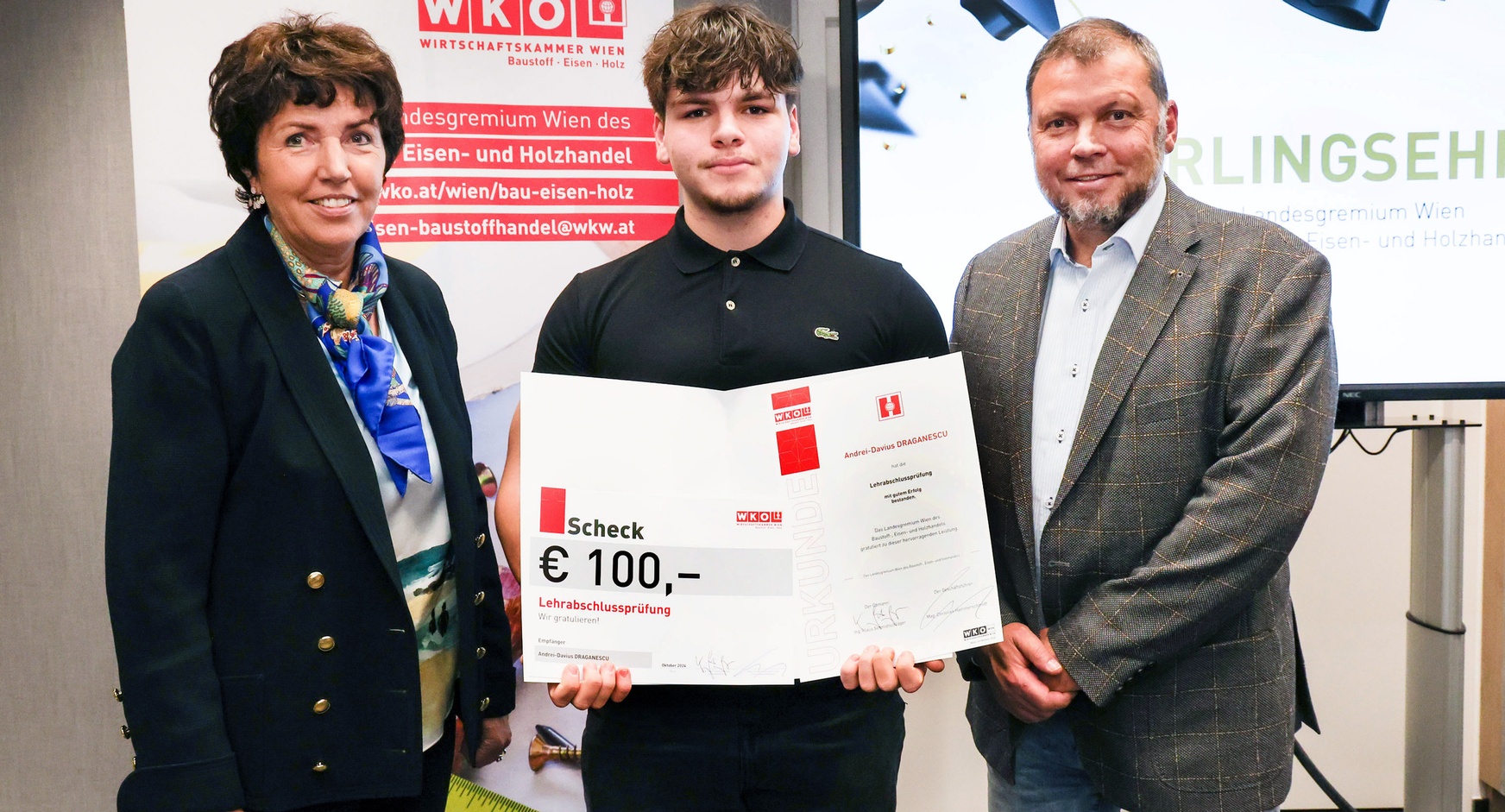 Lehrlingsehrung 2024 - Landesgremium des Baustoff-, Eisen- und Holzhandels