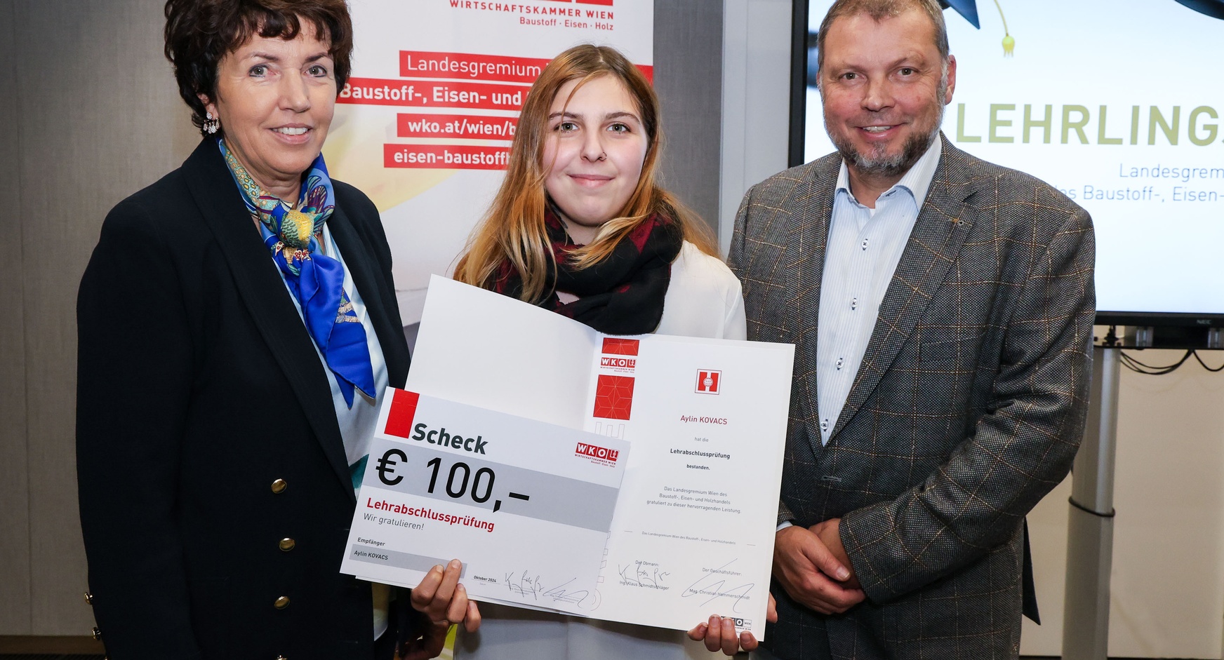 Lehrlingsehrung 2024 - Landesgremium des Baustoff-, Eisen- und Holzhandels