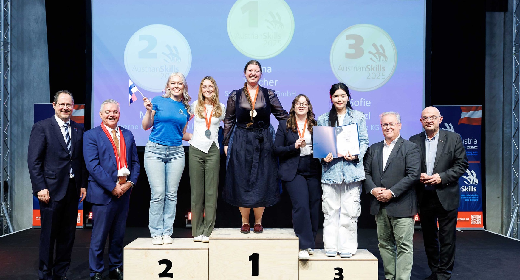 Die Gewinnerinnen der AustrianSkills 2025 im Beruf Verkauf