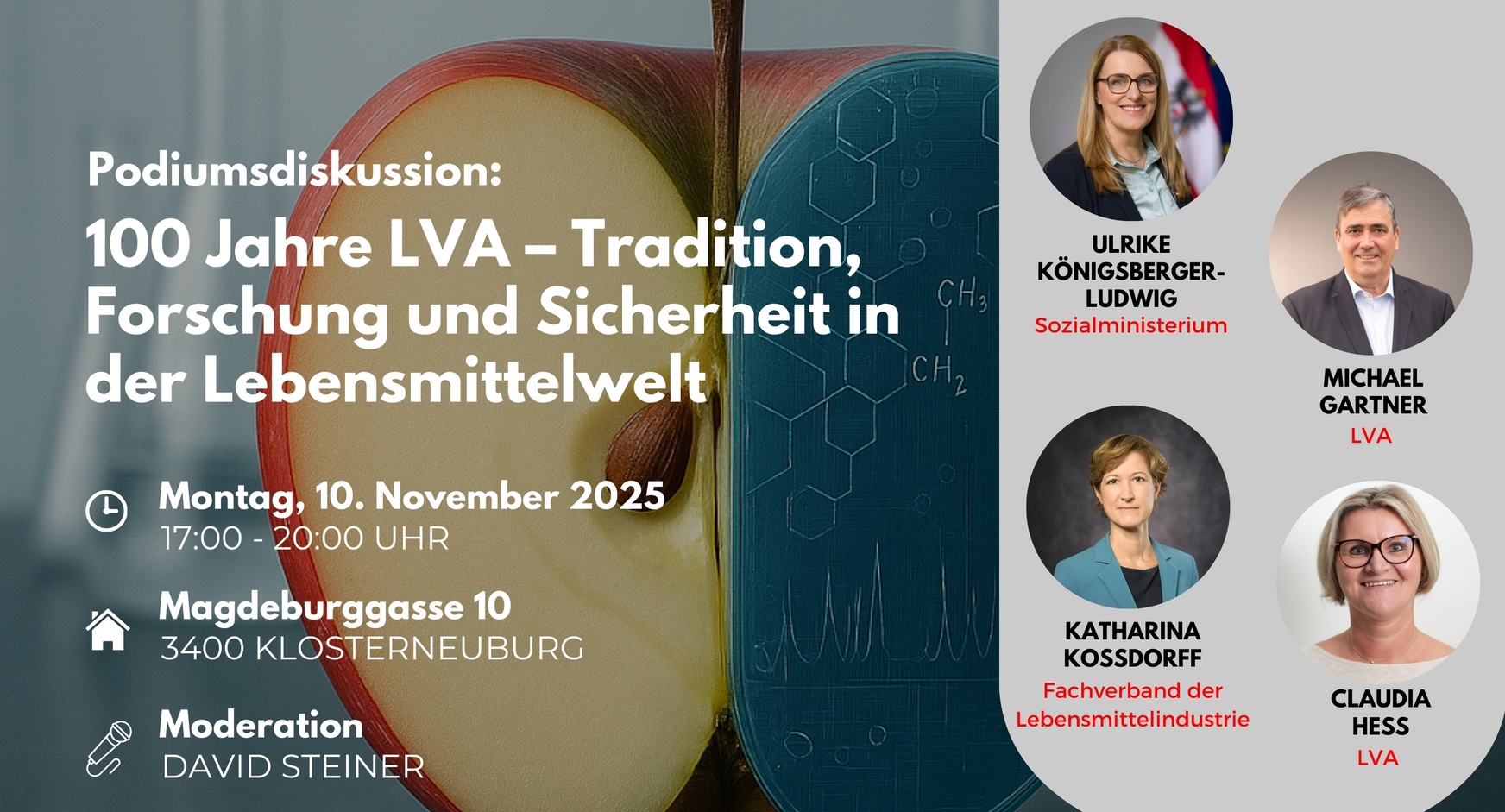 Podiumsdiskussion - 100 Jahre LVA am 10.11.2025