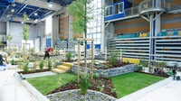 Von den Gartengestaltern angelegte Grünanlage bei den AustrianSkills 2023